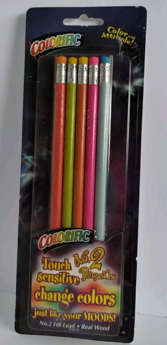 Colorific Touch Sensitive No. 2 Pencils - Changes Colors When Held - 2002